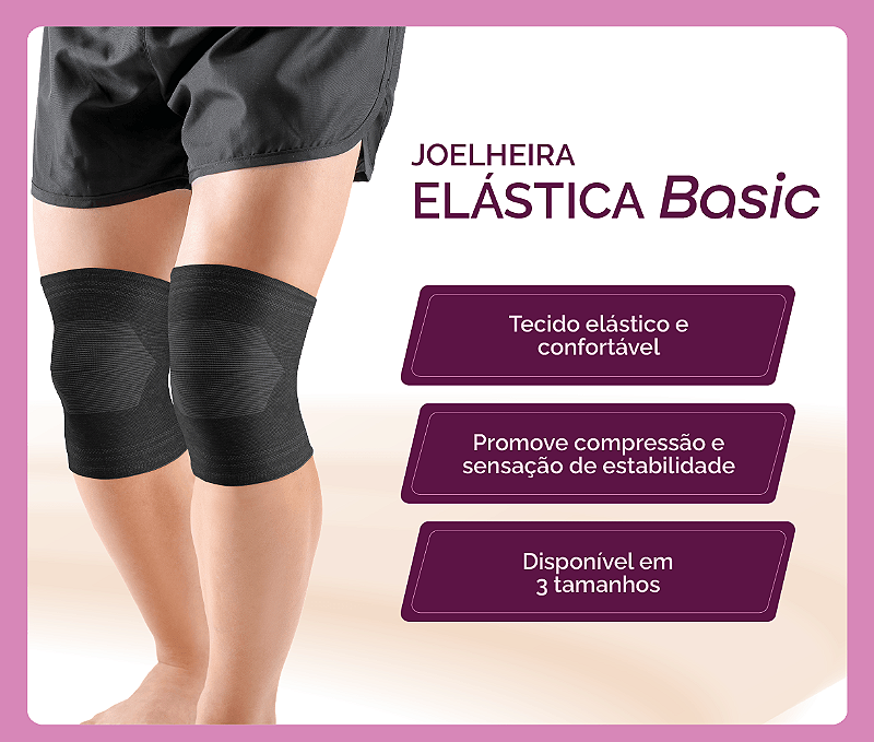 Joelheira Elástica Basic Preta — foto 2