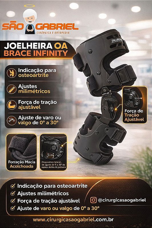 Joelheira OA Brace Infinity Ajustável | Cirurgica São Gabriel