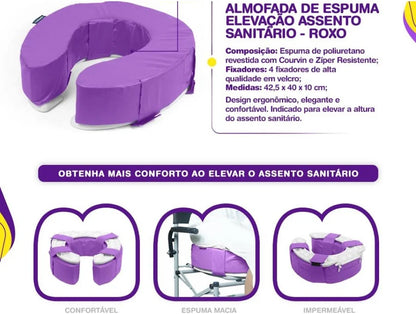 Almofada Espuma Elevação Assento Sanitário Bioflorence