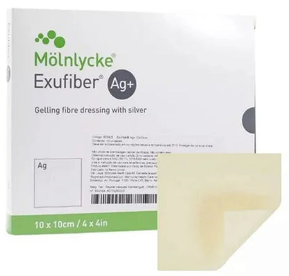 Curativo Exufiber Ag 10x10cm Molnlycke