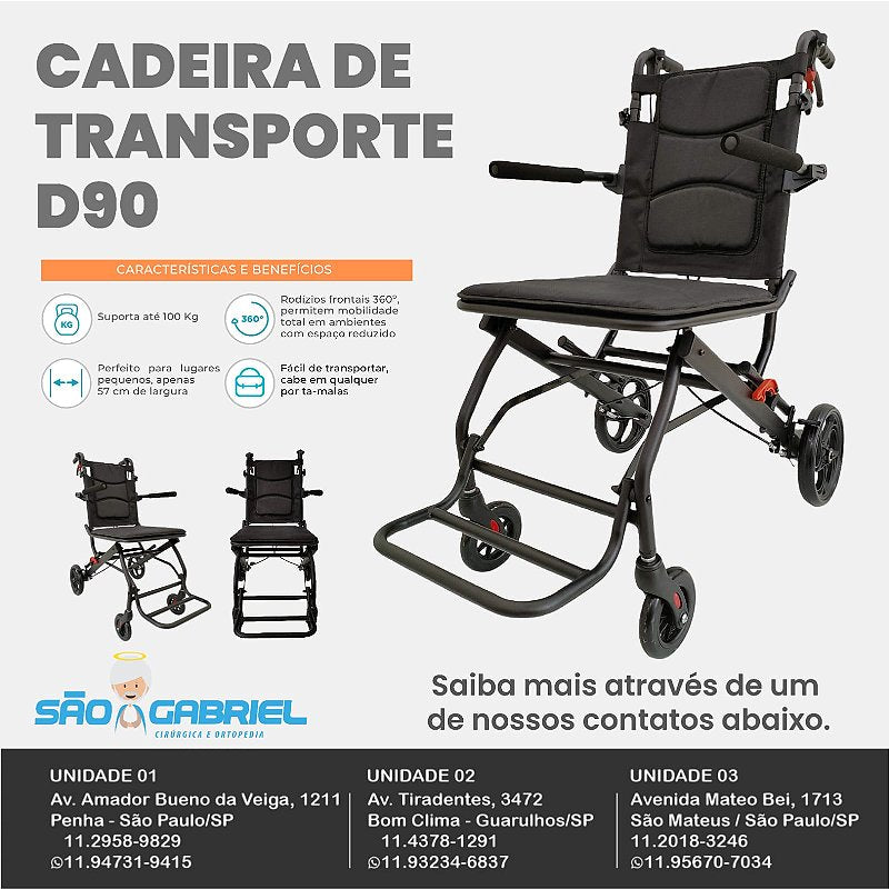 Cadeira de Transporte D90 até 100 Kg
