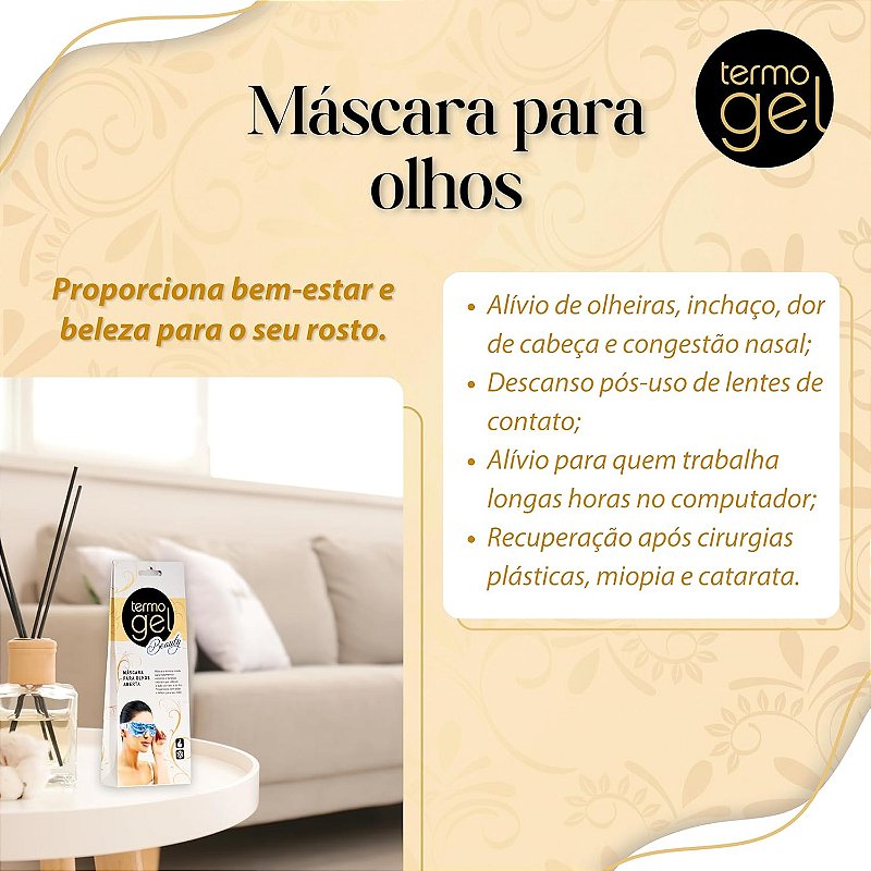 Máscara Térmica Para Olhos Aberta Azul — foto 4