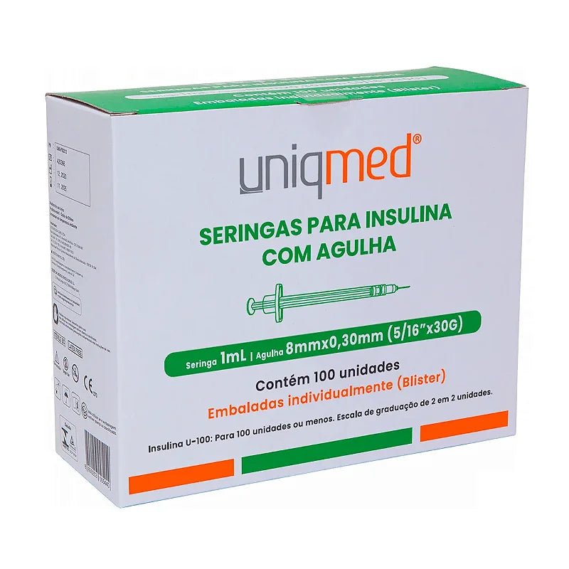Seringa para Insulina 1mL Agulha 8mm — foto 2
