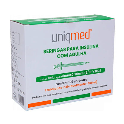 Seringa para Insulina 1mL Agulha 8mm — foto 2