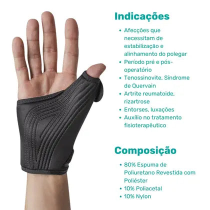 Órtese Imobilizadora Polegar Neoprene Direita — foto 4