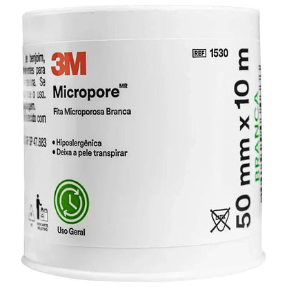 Fita Microporosa 3M Branca 50mm x 10m — foto 2