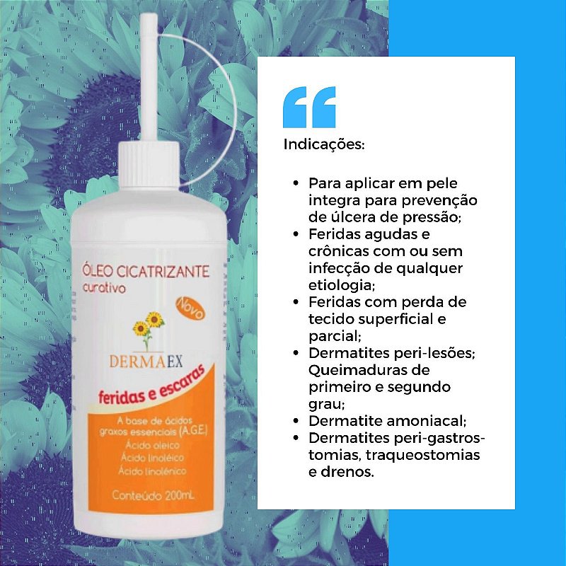 Óleo Girassol Dermaex Cicatrizante 200ml — foto 2
