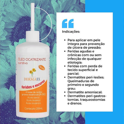 Óleo Girassol Dermaex Cicatrizante 200ml — foto 2