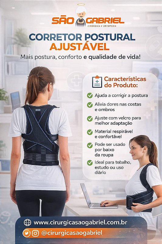 Corretor Postural Ajustável Tovcare