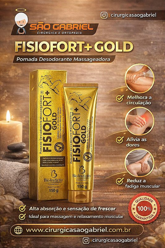 Gel Massageador Fisiofort Gold 150g | Cirurgica São Gabriel