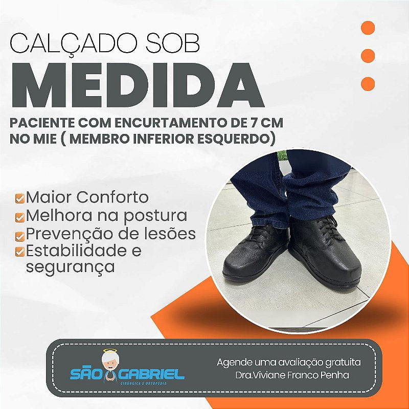 Calçado Sob Medida para Encurtamento | Cirúrgica São Gabriel