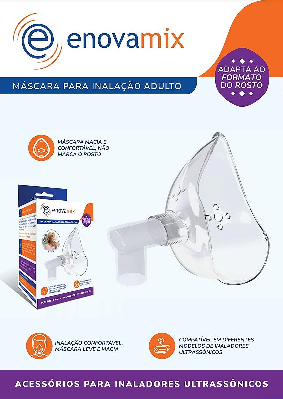 Máscara Inalador Adulto Enovamix Confortável — foto 5