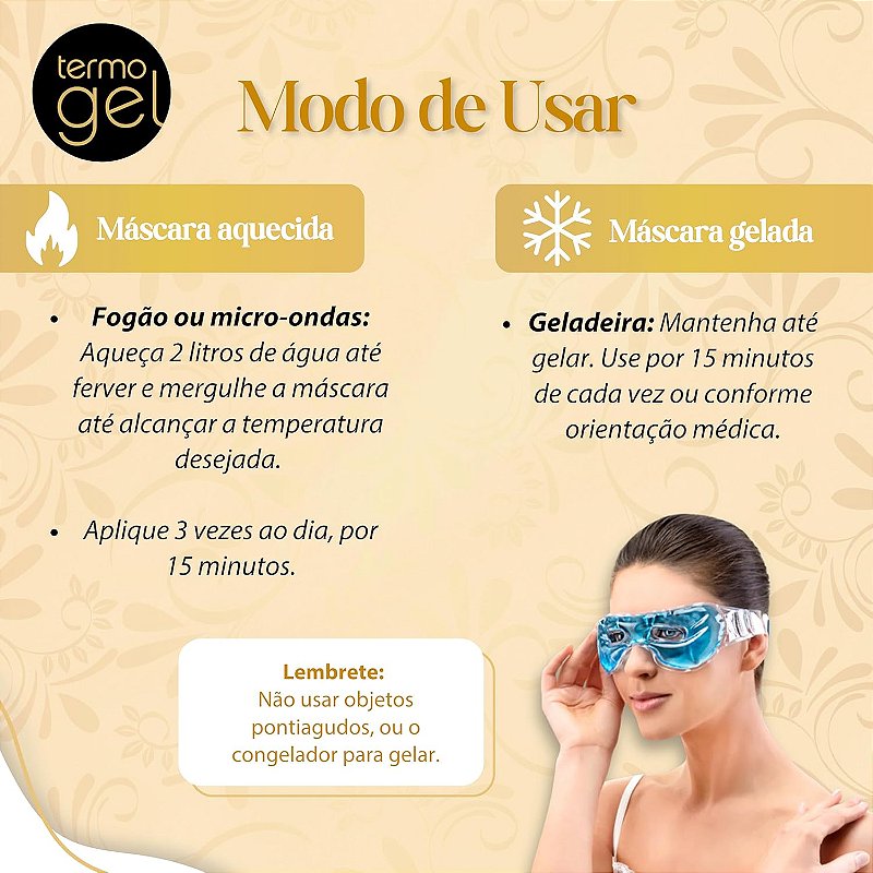 Máscara Térmica Para Olhos Aberta Azul — foto 3