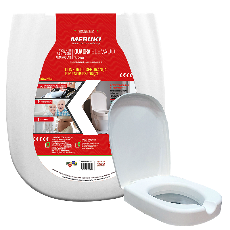 Assento Elevado 7,5cm Retangular Mebuki — foto 3