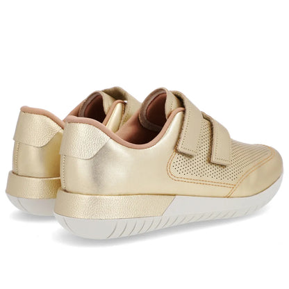 Tênis Ortopédico Fecho-Flex Dourado Couro Usaflex