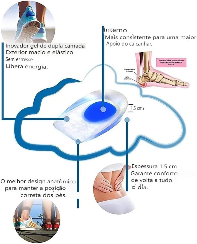Calcanheira de Silicone para Esporão de Calcaneo