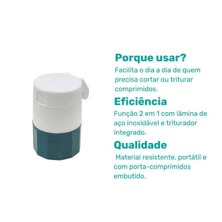 Cortador e Triturador de Remédio Longevitech