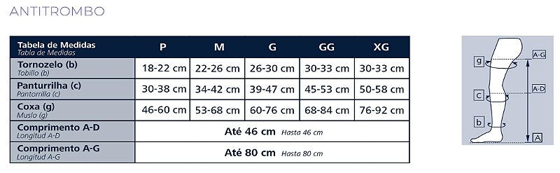 Meia Elástica Antitrombo 18-23mmHg Branca — foto 5