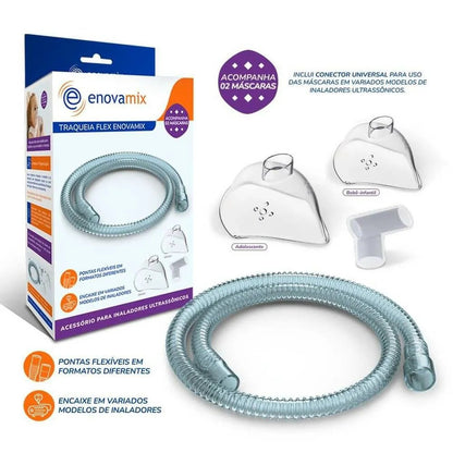 Traqueia Flex Enovamix com 2 Máscaras De Inalação