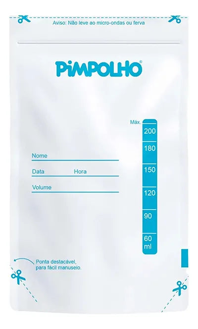 Saco Para Leite Materno 200ml 25un Pimpolho — foto 2
