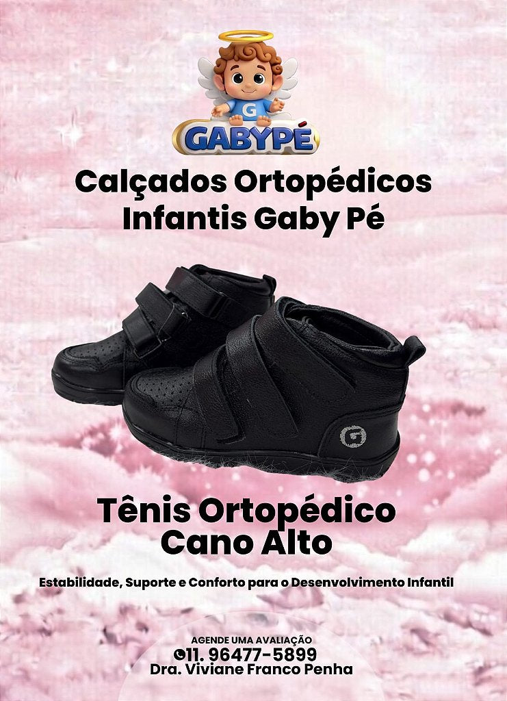 Tênis Ortopédica infantil GP3 Preto Gabype