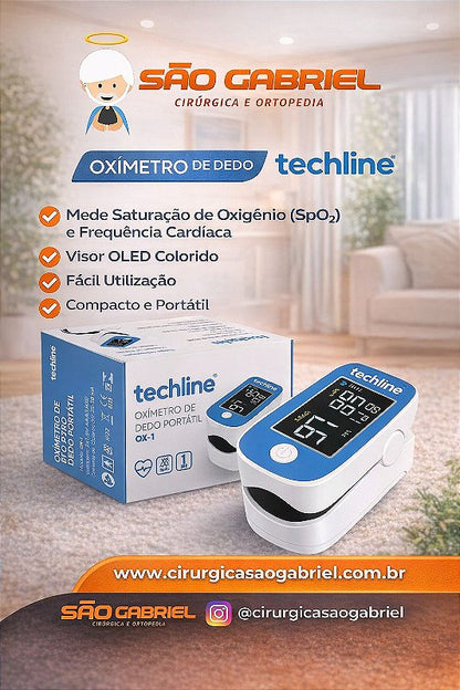 Oxímetro de Dedo Portátil Techline