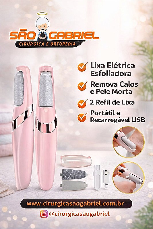 Lixa de Pé Elétrica Recarregável USB