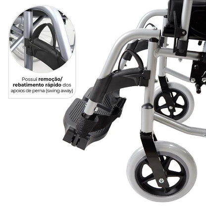 Cadeira de Rodas D600 Dobrável 120kg Dellamed — foto 4