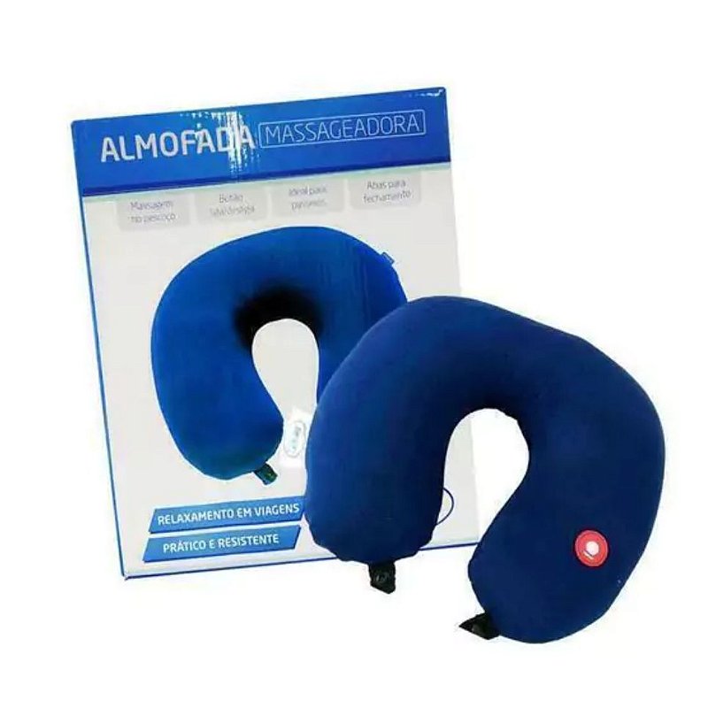 Almofada de Pescoço Massageadora Azul