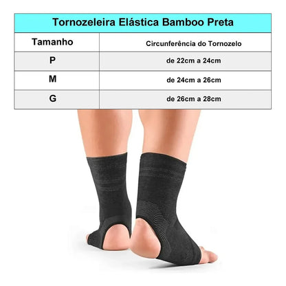 Tornozeleira Elástica Basic preta Hidrolight