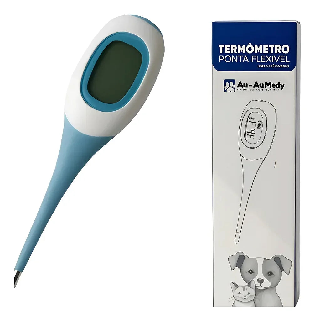 Termômetro Clinico Veterinário Animal Ponta Flex Visor Jumb