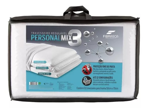 Travesseiro Regulável Antibacteriana Personal Mix 3 Fibrasca