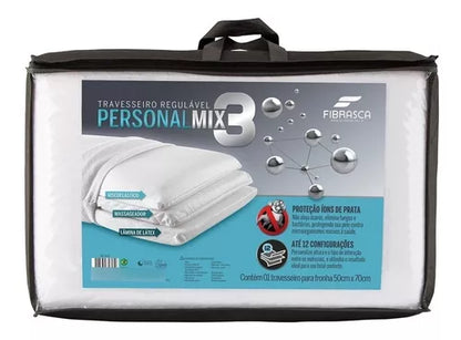 Travesseiro Regulável Antibacteriana Personal Mix 3 Fibrasca