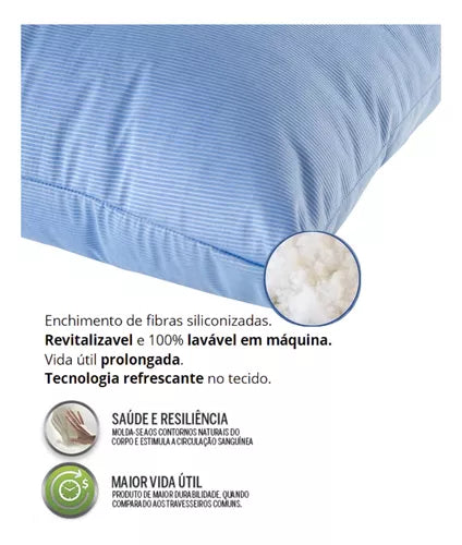 Travesseiro Termico Refrescante 100% Lavavel Frosty Gel Fibrasca