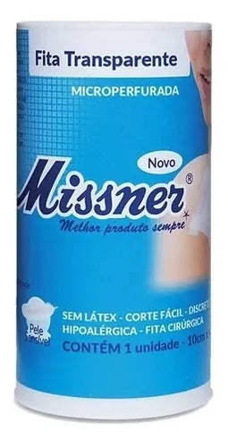 Transpore Fita Transparente Microperfurada Extensão De Cílios 10x4,5 Missner