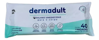 Toalha Umedecida Dermadult Pacote Com 40 Unidades