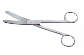Tesoura Cirúrgica 15Cm Curva Romba/Romba Aço Inoxidável