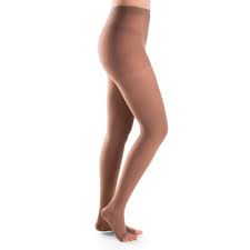 Meia Elástica de Compressão para varizes Meia calça Sigvaris Basic 20-30 mmhg Ponteira aberta Preta