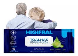 Toalhas Umedecidas Uso Adulto 25 X 20 Cm - Com 40 Unidades