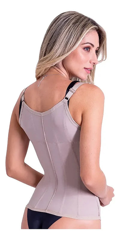 Corselet Modelador 8 Barbatanas Bege — foto 3