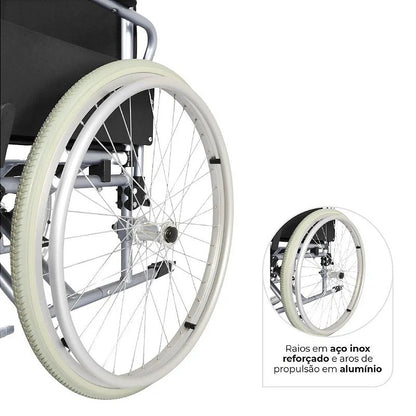 Cadeira de Rodas D600 Dobrável 120kg Dellamed — foto 5