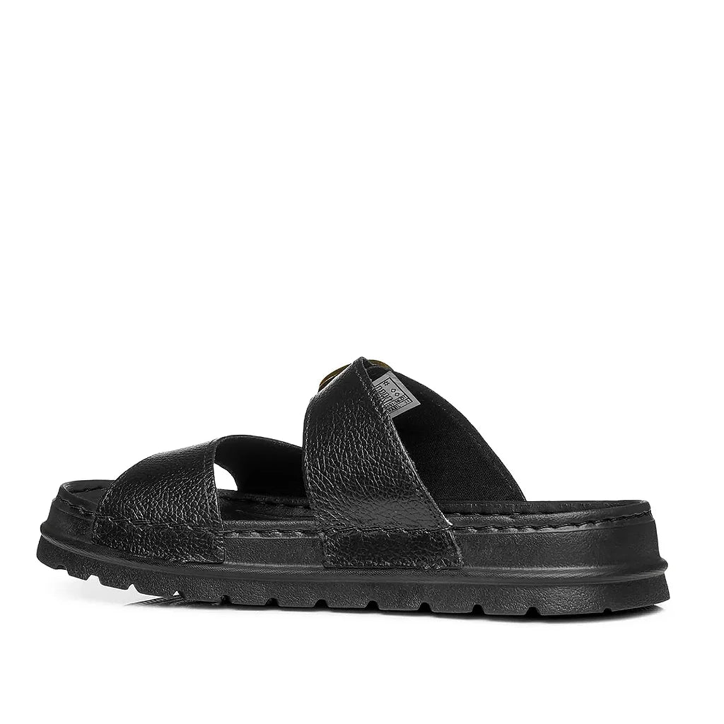 Chinelo Pegada Feminino em Couro Preto 234701-03 Preto