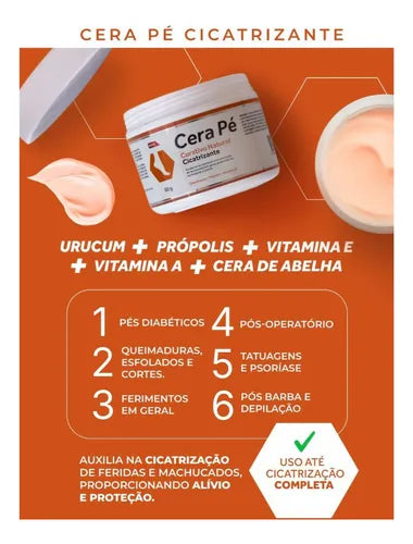 Cera Pé Curativo Natural Cicatrizante 50g — foto 5