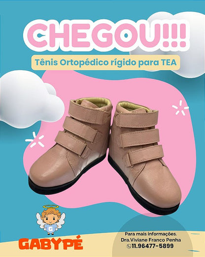 Bota Ortopédica Infantil Rígida Rosa