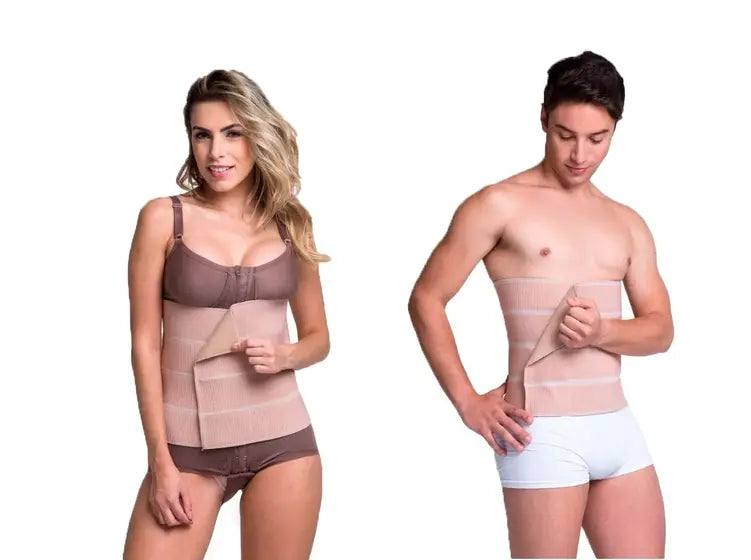 Faixa Abdominal Elástica 4 Gomos Bege — foto 2