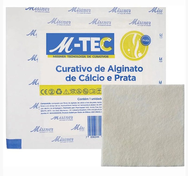 Alginato Cálcio e Prata 10x10cm Missner — foto 2