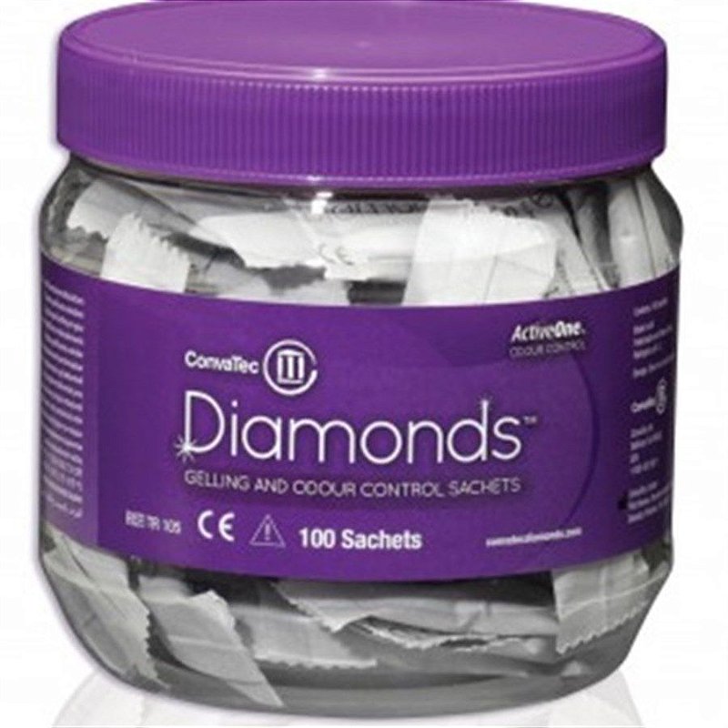 Diamonds Gelificação Bolsa Colostomia Convatec