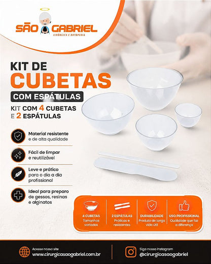 Kit Cubetas com Espátulas Estek