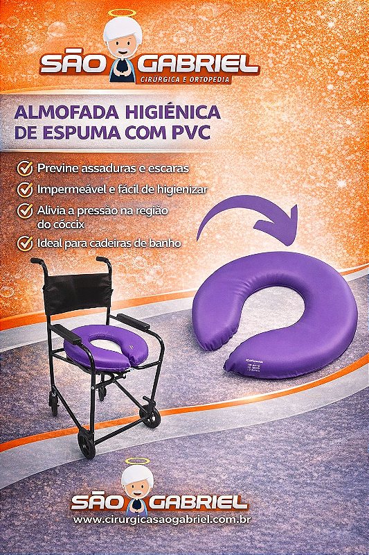 Almofada Higiénica para Cadeira de Banho | Cirurgica São Gabriel