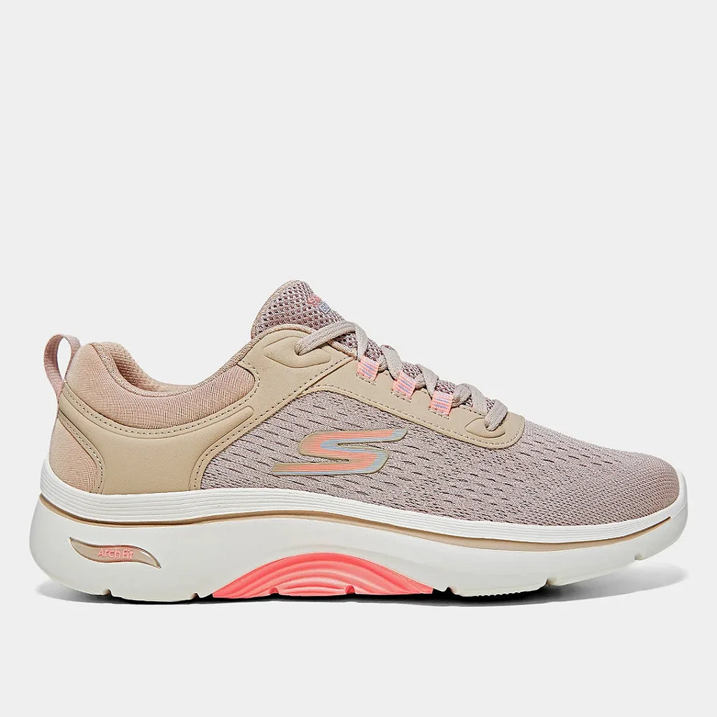 Tênis Skechers Go Walk Arch Fit 2.0 - Balin Feminino Corrida - Rosa